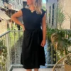 Robe longue grande taille nœud, terracotta bleu noir | Dream By C