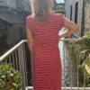 Robe marinière longue femme rayée rose rouge | Dream By C