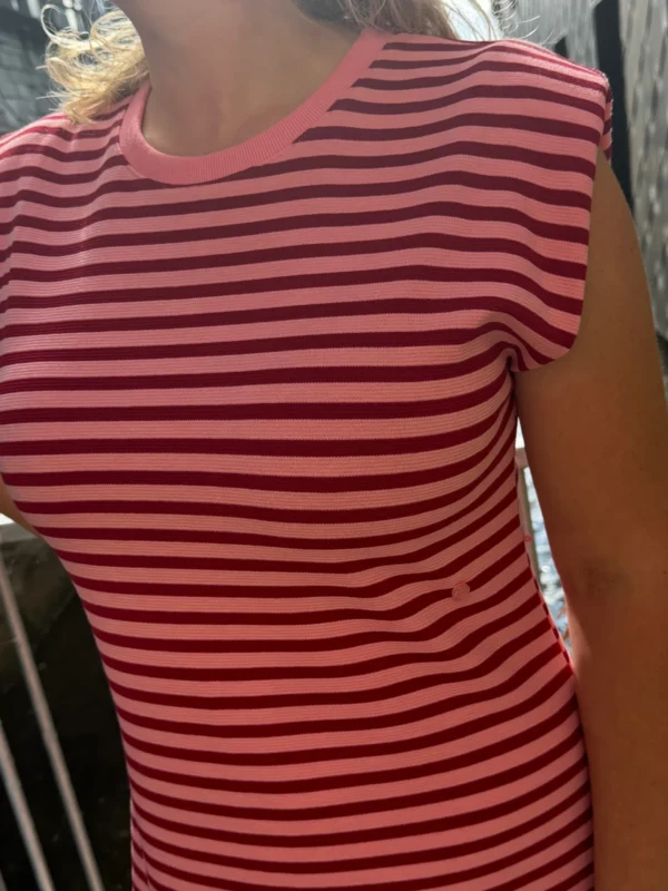Robe marinière longue femme rayée rose rouge | Dream By C