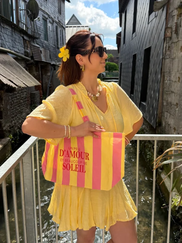 Sac cabas coton femme "Un peu d'amour" | Dream By C