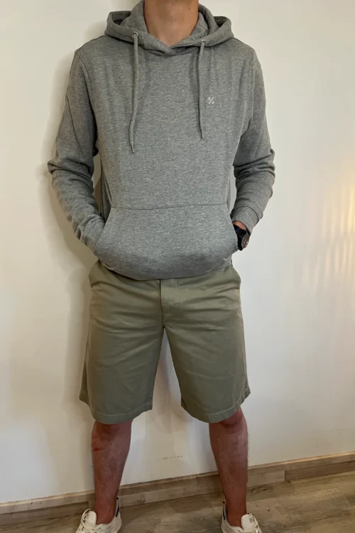 Short chino kaki homme, zip revers poches genou | Dream By C