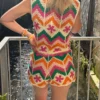 Short crochet coloré femme doublé, 5 coloris motifs | Dream By C