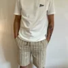 Short homme beige rayé, regular fit 2 poches | Dream By C