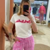 T-shirt brodé message femme coton blanc OohLaLa| Dream By C