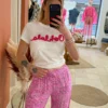 T-shirt brodé message femme coton blanc OohLaLa| Dream By C