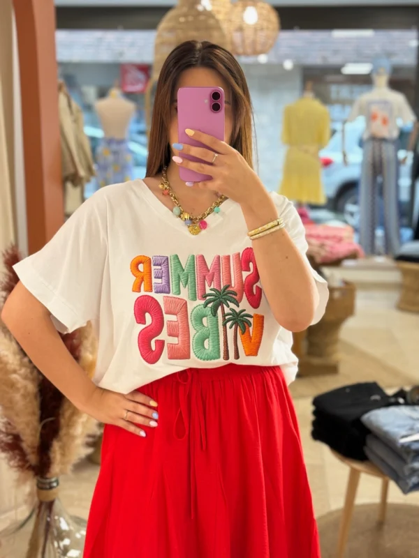 T-shirt oversize femme grande taille Summer Vibes | Dream By C