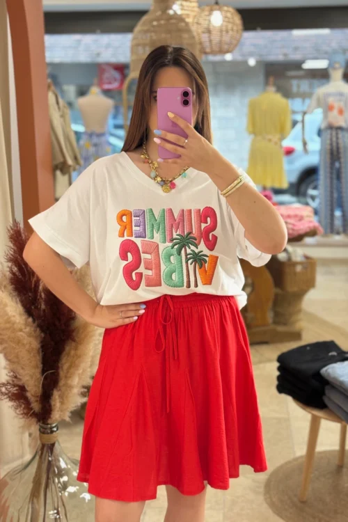 T-shirt oversize femme grande taille Summer Vibes | Dream By C
