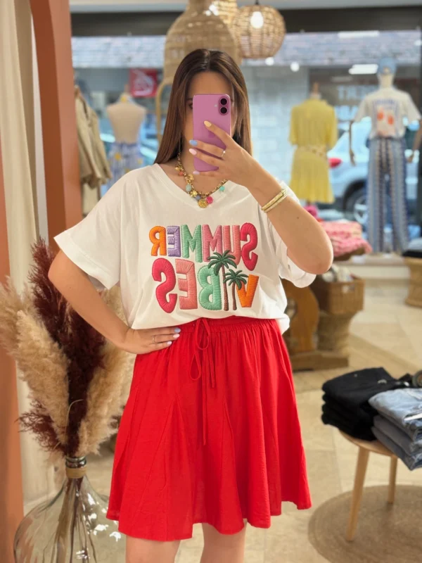 T-shirt oversize femme grande taille Summer Vibes | Dream By C