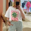 T-shirt oversize imprimé femme coton La Dolce Vita | Dream By C