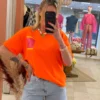 T-shirt sweat fluo femme Le Soleil imprimé | Dream By C