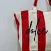 Tote bag Dolce Vita femme coton, vert orange rouge | Dream By C