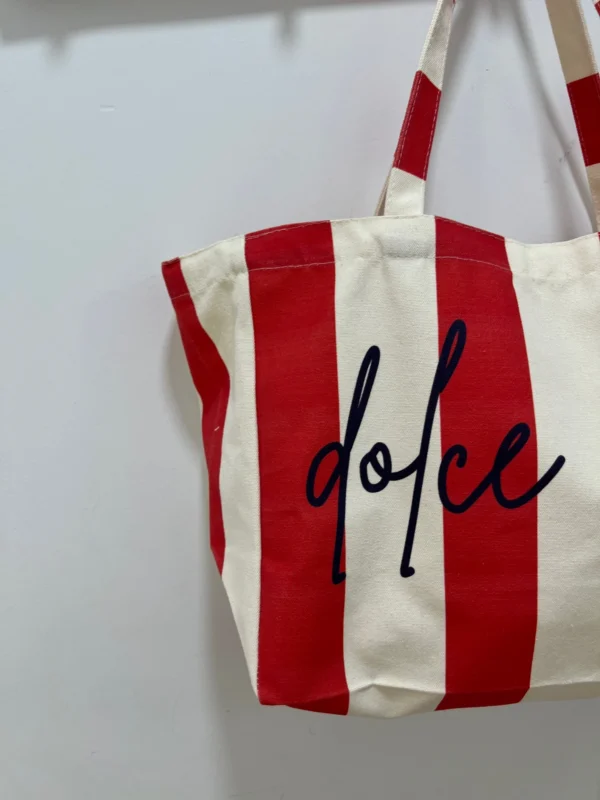 Tote bag Dolce Vita femme coton, vert orange rouge | Dream By C