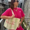 Tote bag Dolce Vita femme coton, vert orange rouge | Dream By C