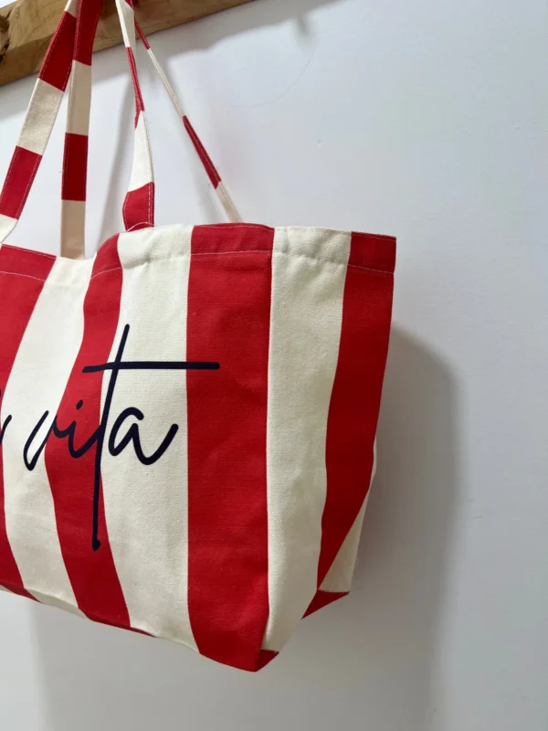 Tote bag Dolce Vita femme coton, vert orange rouge | Dream By C