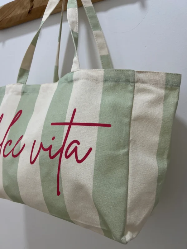 Tote bag Dolce Vita femme coton, vert orange rouge | Dream By C