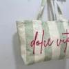 Tote bag Dolce Vita femme coton, vert orange rouge | Dream By C