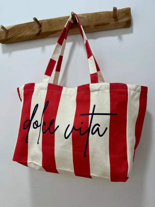Tote bag Dolce Vita femme coton, vert orange rouge | Dream By C