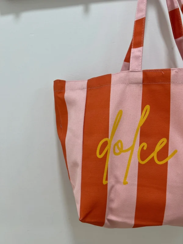 Tote bag Dolce Vita femme coton, vert orange rouge | Dream By C