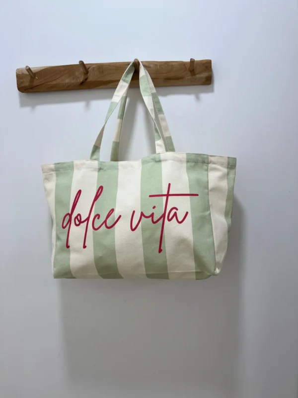Tote bag Dolce Vita femme coton, vert orange rouge | Dream By C