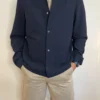 Veste coach homme marine, pressions col chemise | Dream By C