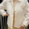 Veste femme brodée palmiers écrue SUN | Dream By C