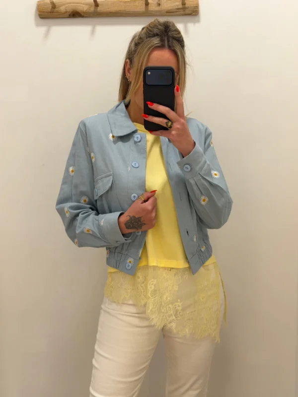 Veste fleurie femme coton marguerites | Dream By C