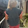 Veste en jean sans manche à volants - Dream By C