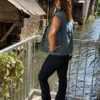Veste en jean sans manche à volants - Dream By C