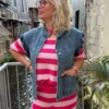 Veste en jean sans manche à volants - Dream By C