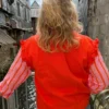 Veste jean volants femme sans manche | Dream By C
