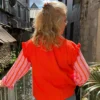Veste jean volants femme sans manche | Dream By C