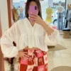 Blouse bohème femme manches bouffantes blanche | Dream By C