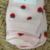 Chaussettes fraises femme rose bébé motif fraise | Dream By C