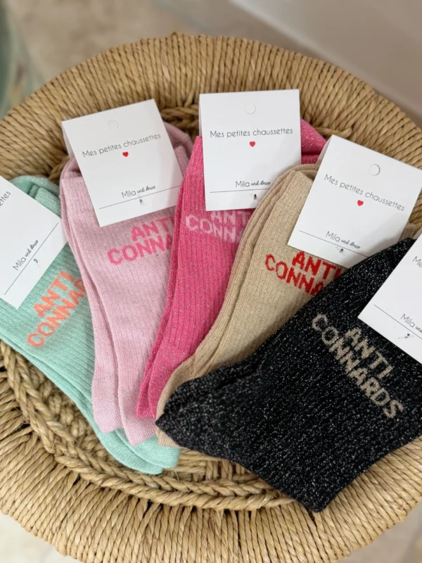 Chaussettes anti connards femme lurex | Dream By C