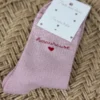 Chaussettes à message rose Amoureuse Lurex — Dream By C