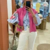 Chemise rayures bleues femme manches bouffantes | Dream By C