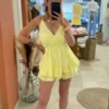 Combishort femme coton été gaze cache cœur| Dream By C
