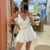 Combishort femme coton été gaze cache cœur| Dream By C