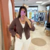Gilet crochet femme manches longues B.Young| Dream By C
