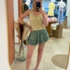 Jupe short femme coton gaze volants broderies | Dream By C