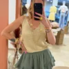 Jupe short femme coton gaze volants broderies | Dream By C