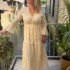 Robe broderie anglaise grande taille longue écrue | Dream By C