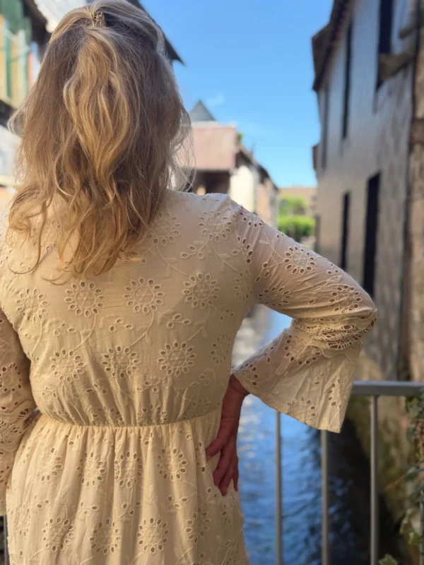 Robe broderie anglaise grande taille longue écrue | Dream By C