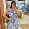 Robe courte cache cœur femme été motifs grèce | Dream By C