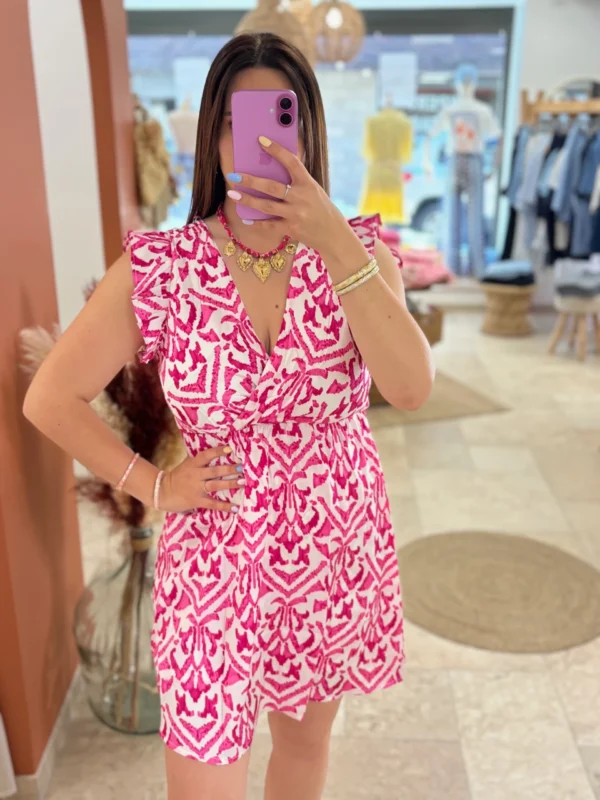 Robe courte cache cœur femme été short intégré | Dream By C