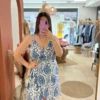 Robe courte grande taille cache cœur cachemire | Dream By C