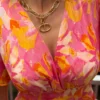 Robe longue colorée femme été rose jaune orange | Dream By C