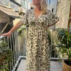 Robe longue grande taille kaki et chocolat | Dream By C