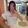 T-shirt ICONIC femme oversize blanc rose jaune fluo | Dream By C