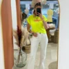 T-shirt ICONIC femme oversize blanc rose jaune fluo | Dream By C